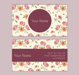 少女风格温暖名片设计