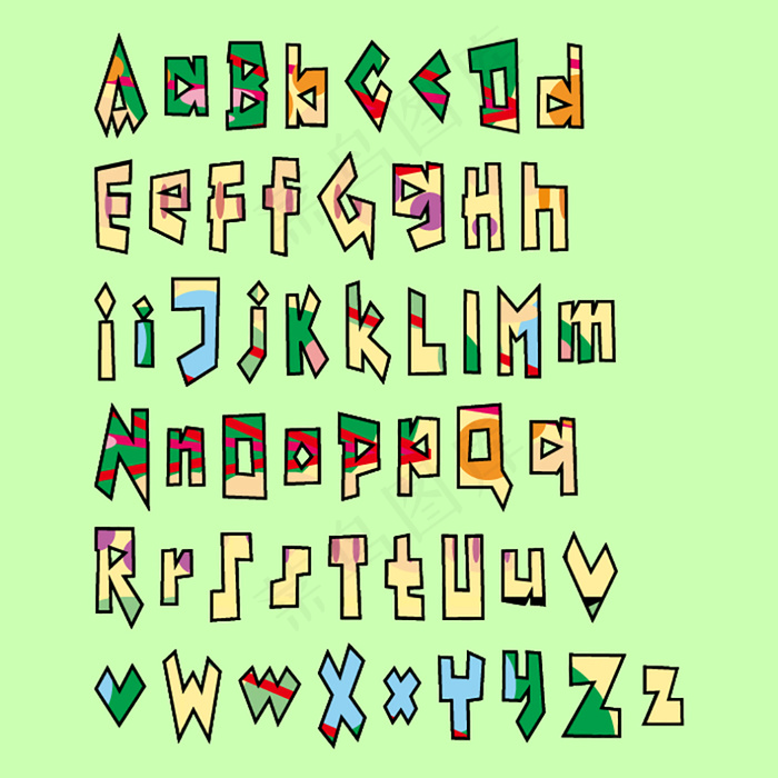 卡通英文字体设计