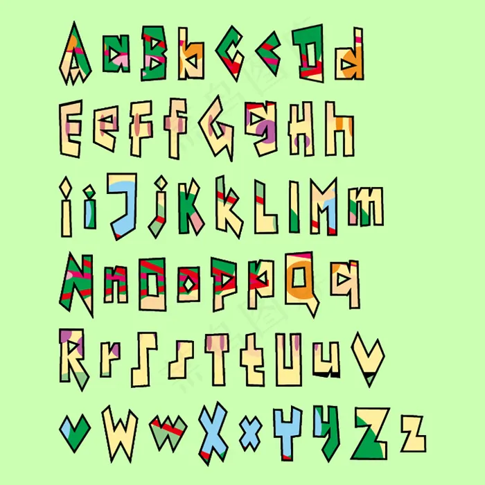 卡通英文字体设计