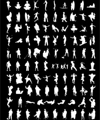 运动人物剪影图片