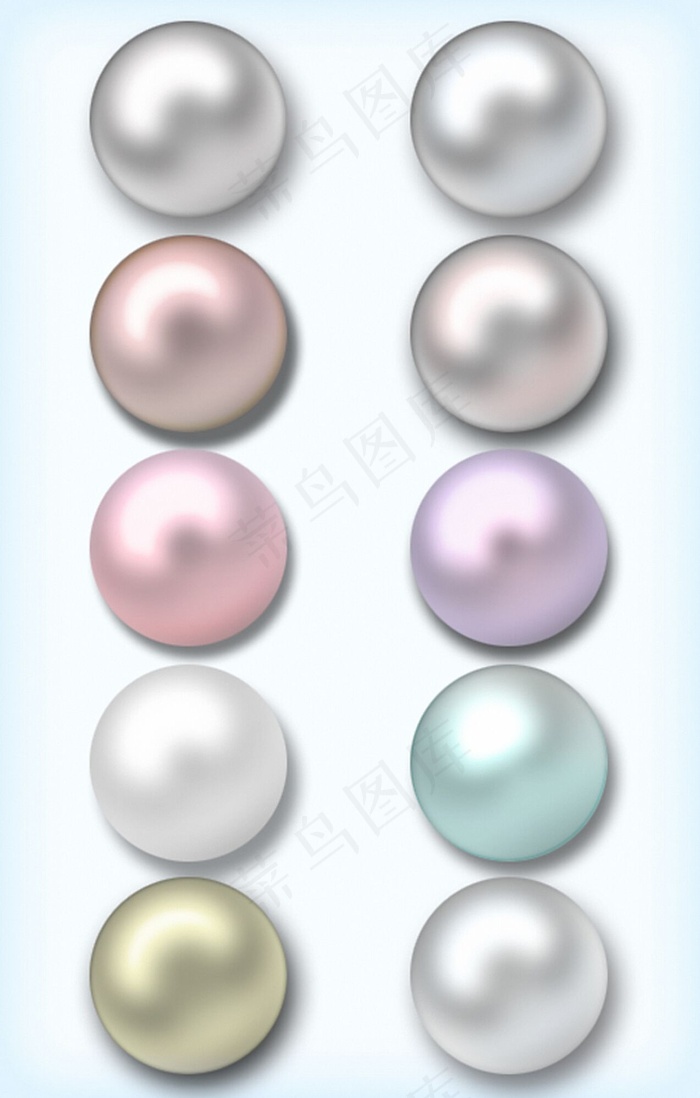 珍珠圆形PS样式——矢量素材