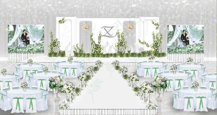 小清新婚礼主背景