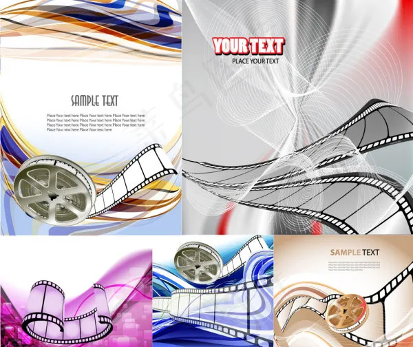 电影主题背景矢量素材eps,ai矢量模版下载