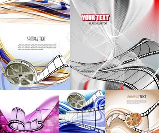 电影主题背景矢量素材
