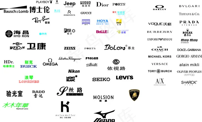 最全眼镜logocdr矢量模版下载