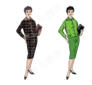 2款女式套装设计图