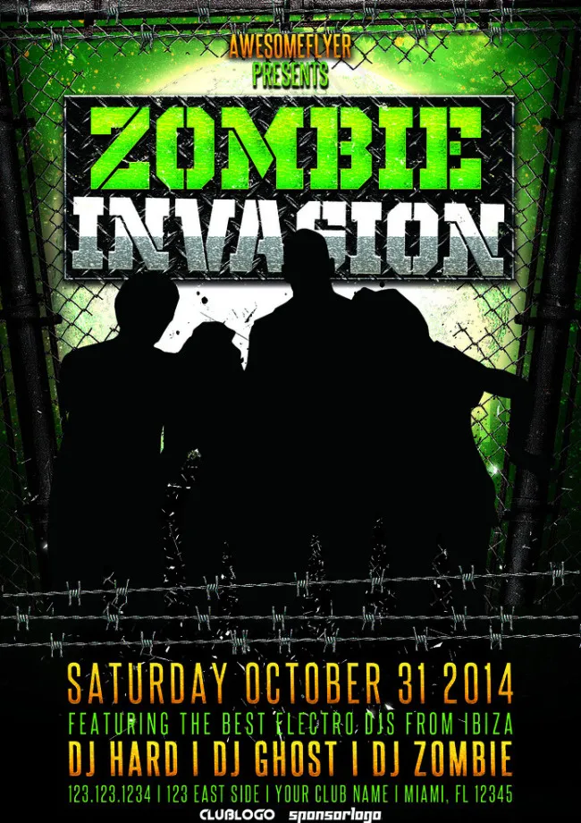 万圣节海报(1275X1875(DPI:300))psd模版下载