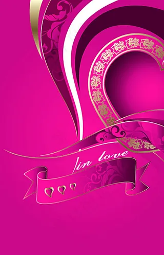 粉色欧亚花纹矢量图图片