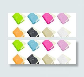 花纹文件夹图标矢量素材