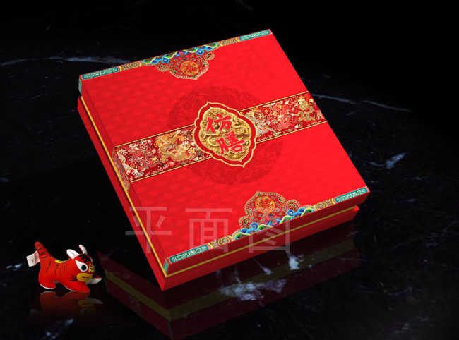 仿膳月饼包装平面图图片(5197X4843(DPI:300))psd模版下载