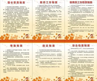 幼儿园制度牌图片