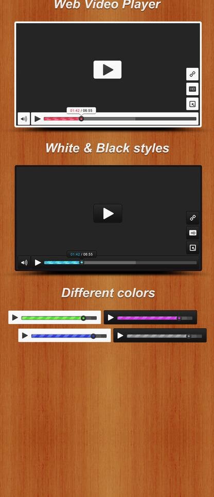 网页视频播放器图片psd模版下载