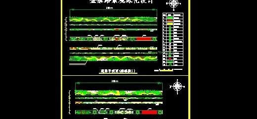 金寨路景观绿化设计平面图