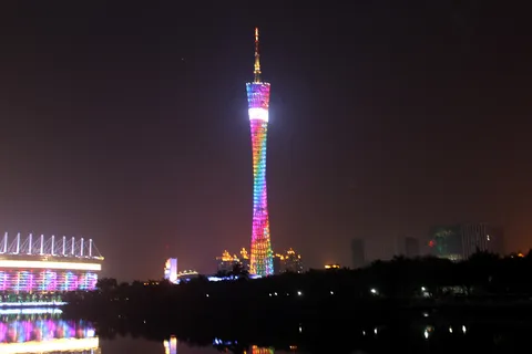 广州电视塔夜景图片 广州电视塔夜景图片