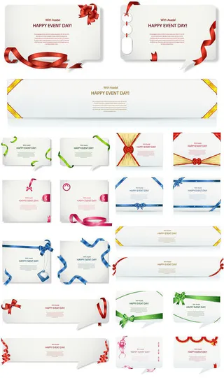 清爽卡片背景设计矢量素材