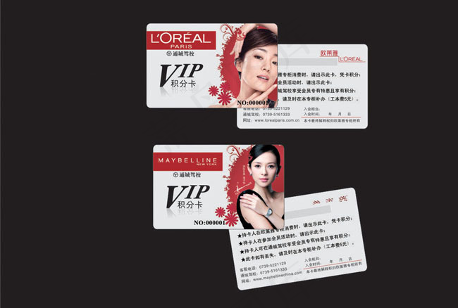 化妆品VIP卡模板(210X1136)eps,ai矢量模版下载