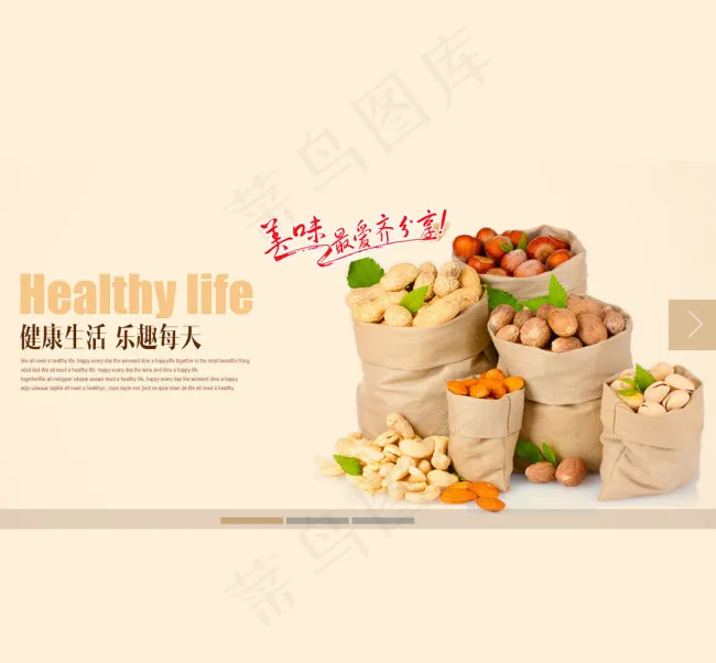 干果设计健康生活设计psd模版下载