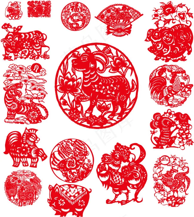 春节窗花剪纸