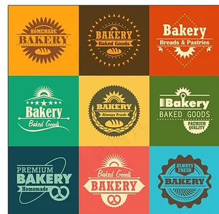 怀旧的烘焙标志图片