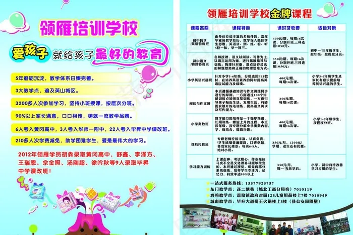 培训学校单页(148X210)cdr矢量模版下载