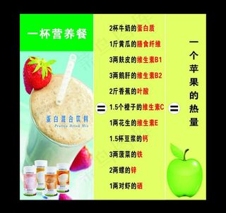 一杯营养餐海报图片