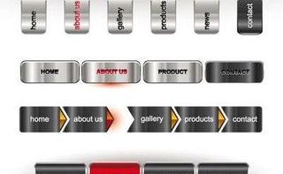 金属可编辑网站的按钮3