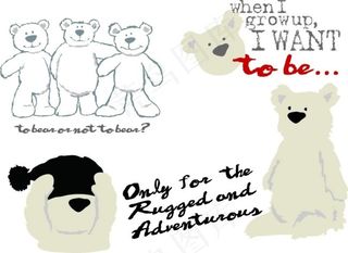 三只小熊矢量素材