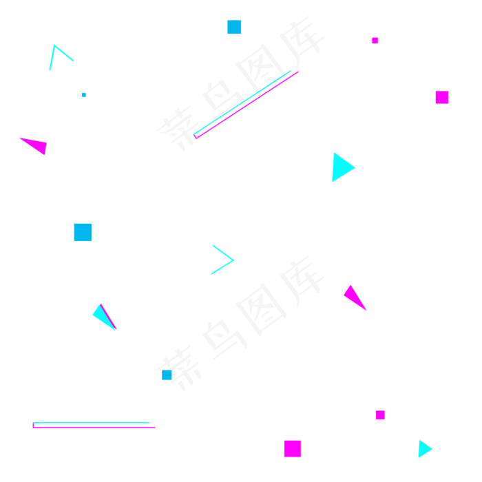 故障风装饰双十一,免抠元素(2000*2000px 300 dpi )psd模版下载