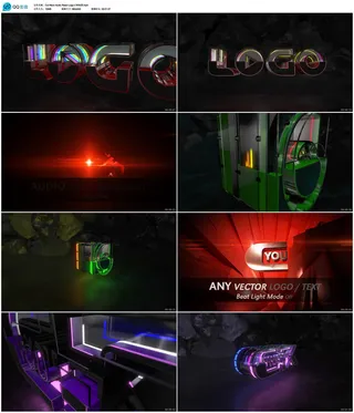 2017年三维霓虹灯Logo展示A...