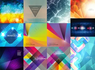 炫彩几何背景矢量素材