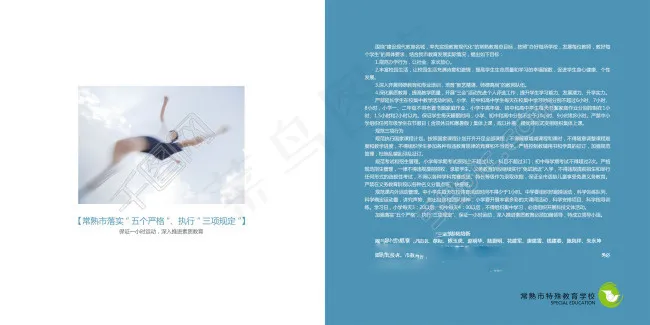 特殊教育学校宣传画册学校简介psd模版下载
