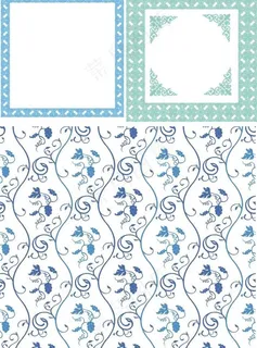 欧式花边花纹底纹矢量图案图片