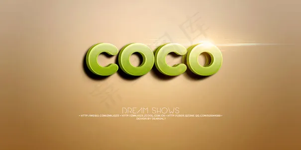 coco字体设计psd模版下载