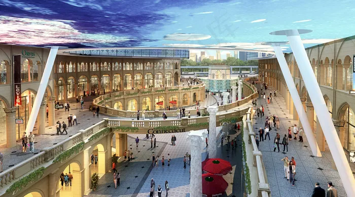 欧式建筑效果图图片