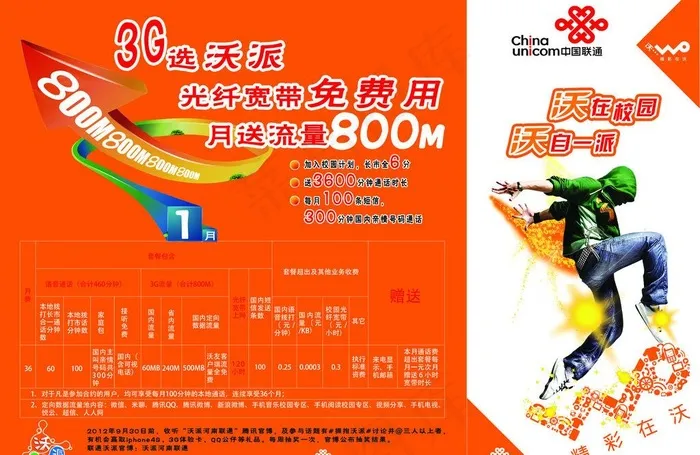 联通折页图片psd模版下载