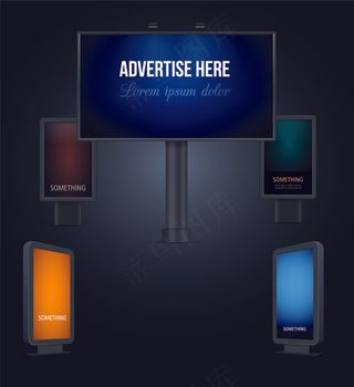 户外广告牌矢量