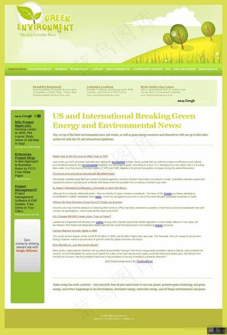 绿色生态环境保护网页模板