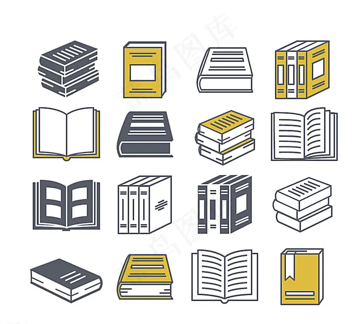 书本书籍图片ai矢量模版下载