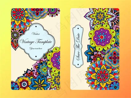 创意婚礼请柬背景图案图片