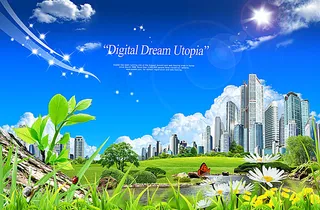 城市建设展板背景