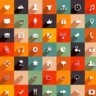 扁平化小图标矢量素材图片