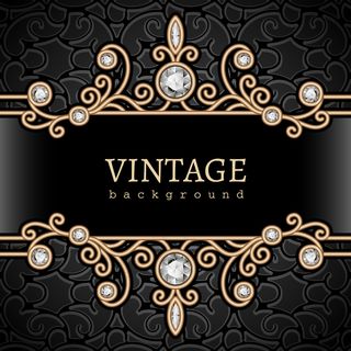 金边水晶欧式花纹边框相框矢量素材