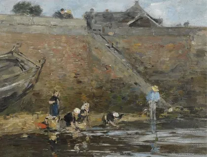 水岸油画图片 水岸油画图片