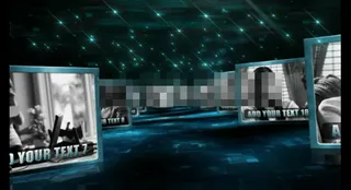 蓝色绚丽照片展示视频素材