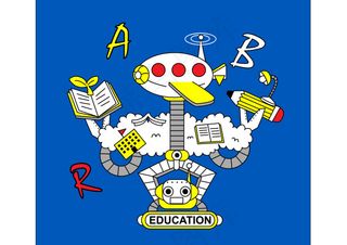儿童读书机器人模型