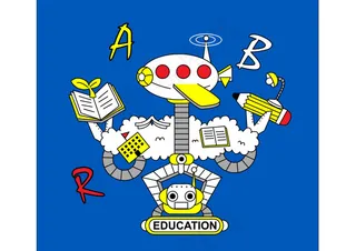 儿童读书机器人模型