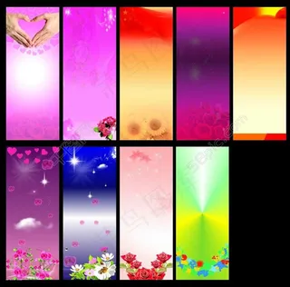 易拉宝X展架展板背景矢量素材