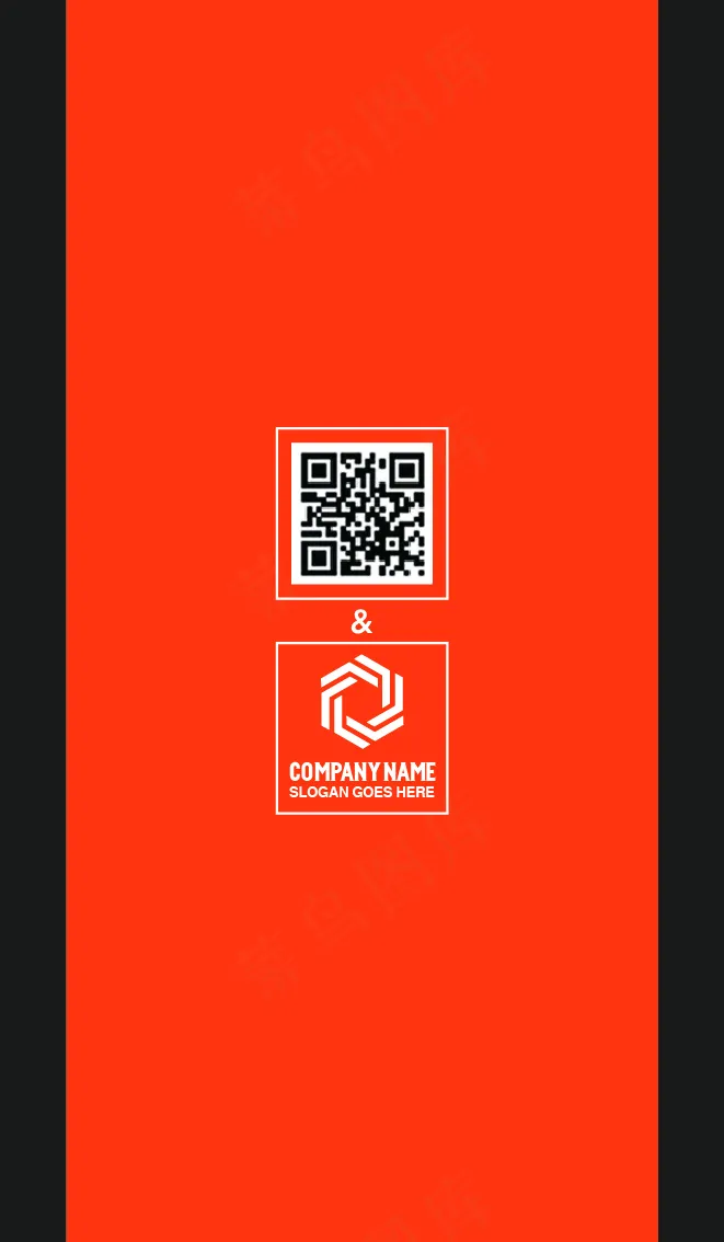 黑色高档创意个性二维码通用名片