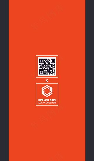 黑色高档创意个性二维码通用名片