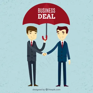 卡通商业精英矢量图片